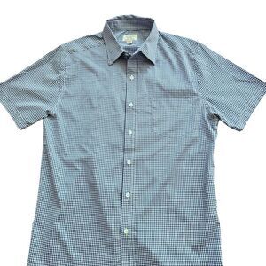 Hudson River Heritage Classics Checkered Blue White Short Sleeves SZ M